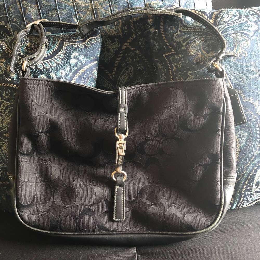 Black coach handbag